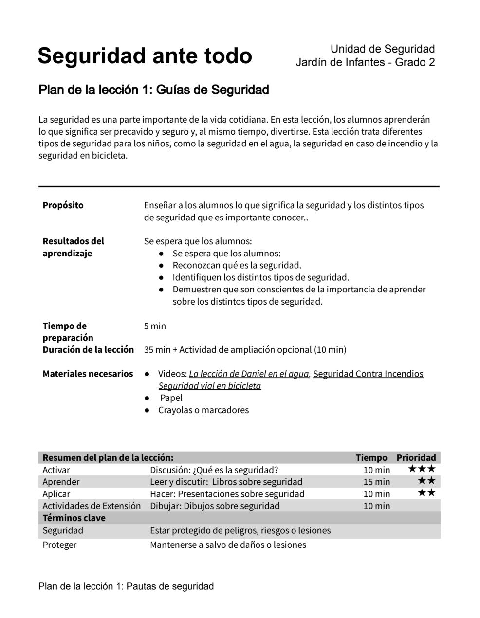 Lección 1: Guías de Seguridad