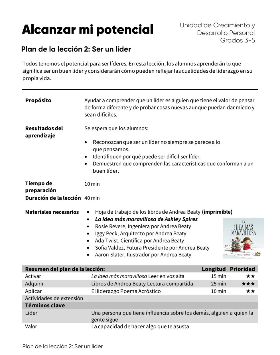 Lección 2: Ser un líder