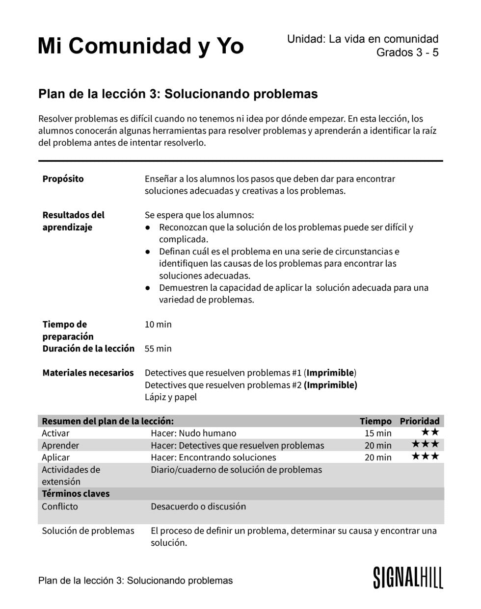 Lección 3: Solucionando problemas