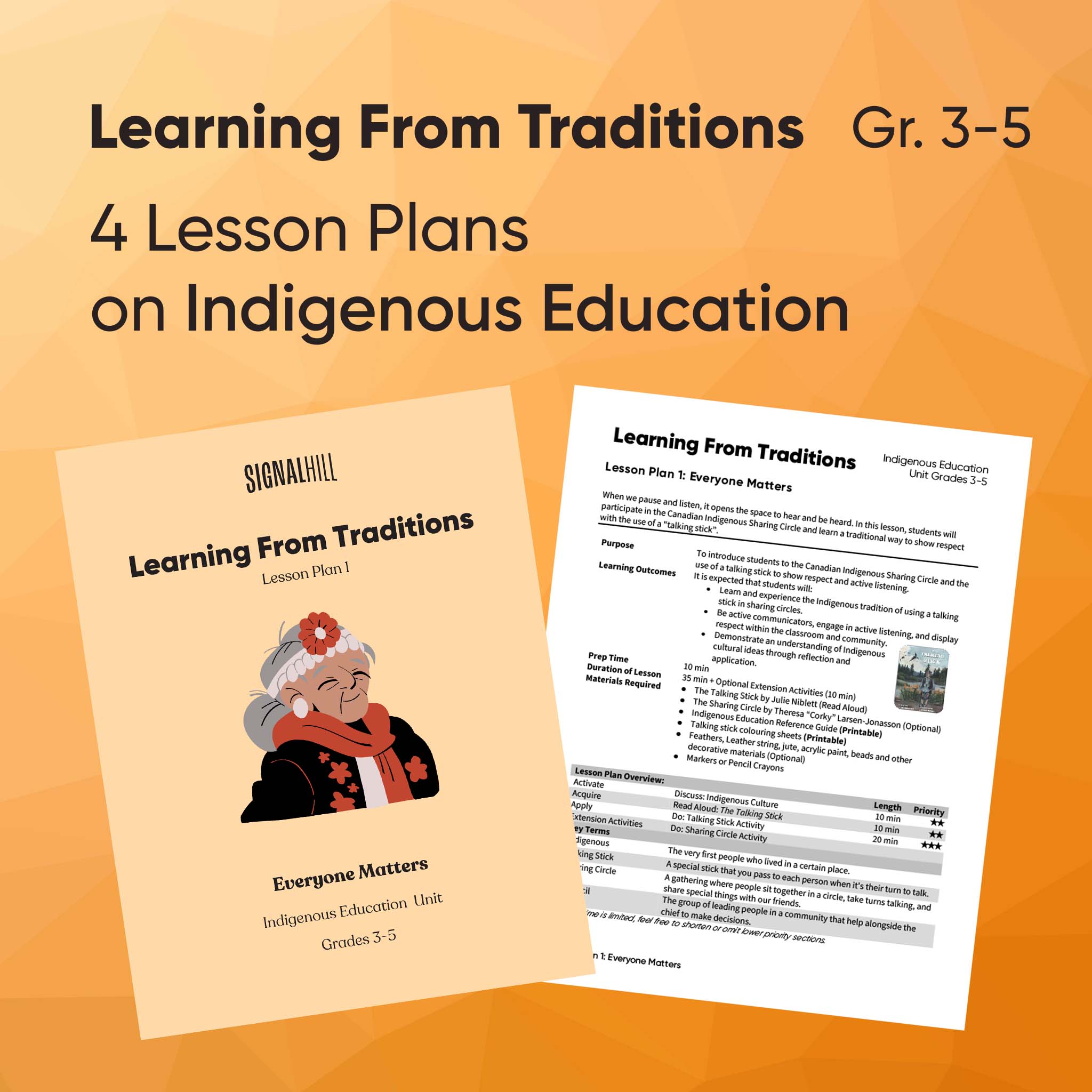 Learning Traditions Graphics Learning From Traditions - Lesson Plan Bundle - Grades 3-5 – Signal Hill