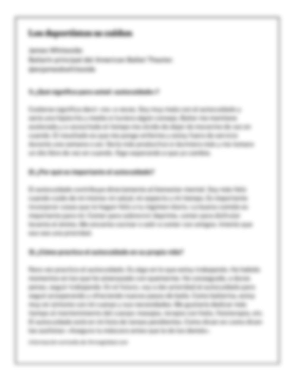 Lección 4: Practicar el autocuidado