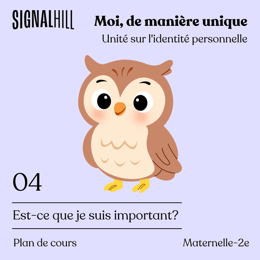 Plan de cours 4 : Est-ce que je suis important?