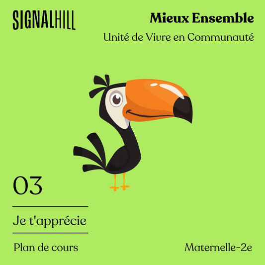 Plan de cours 3: Je t'apprécie