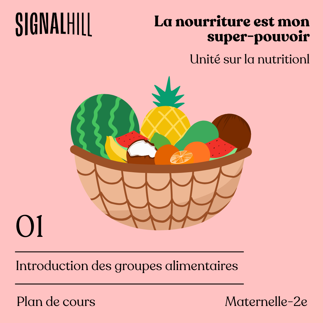Plan de cours 1: Introduction des groupes alimentaires