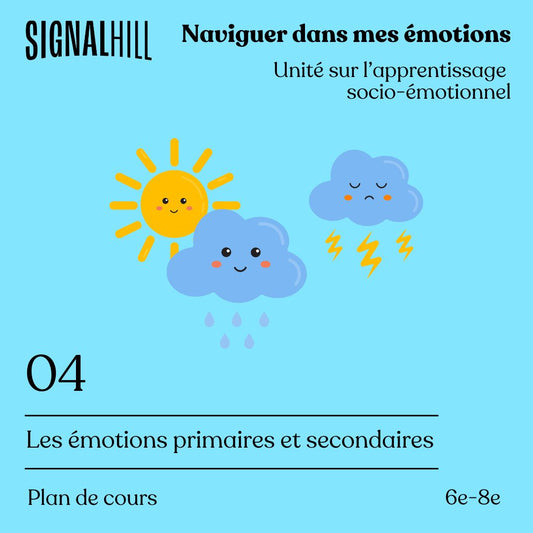 Plan de cours 4: Les émotions primaires et secondaires
