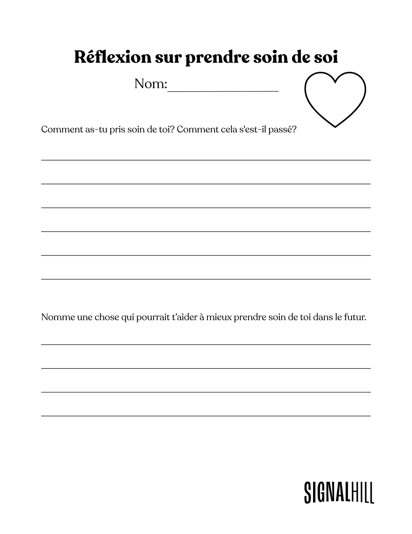 Plan de cours 4: Prendre soin de soi