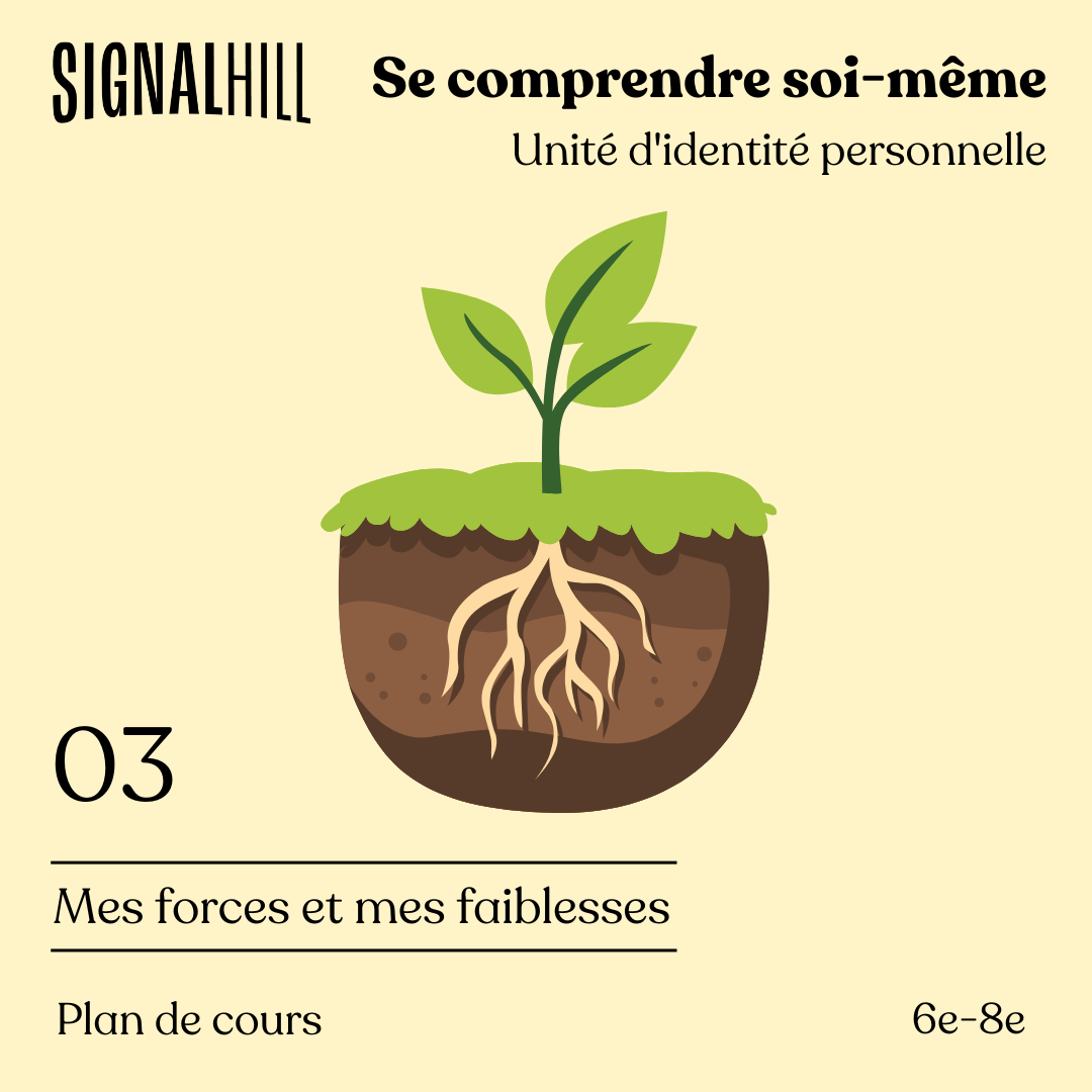 Plan de cours 3 : Mes forces et mes faiblesses
