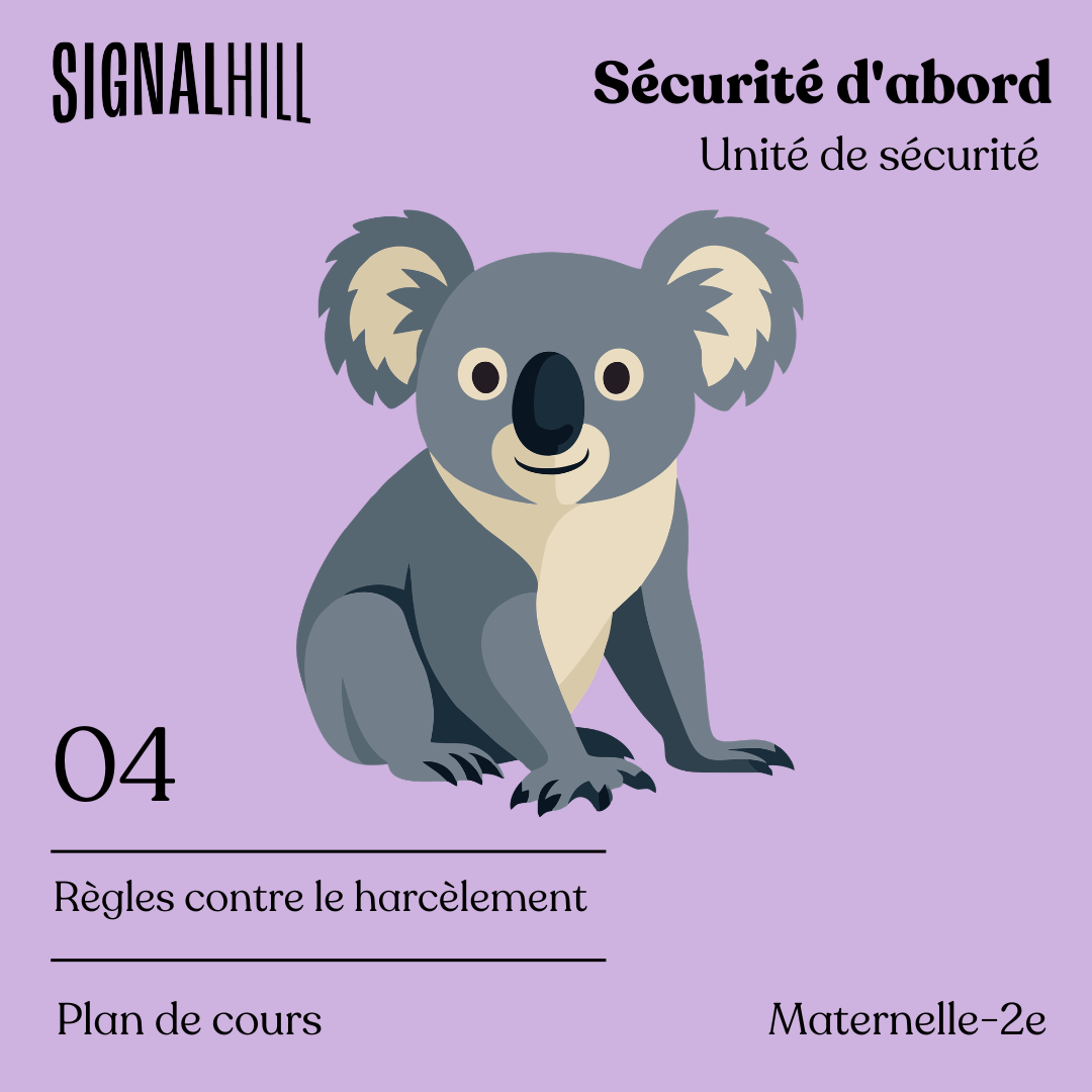 Plan de cours 4: Règles contre le harcèlement