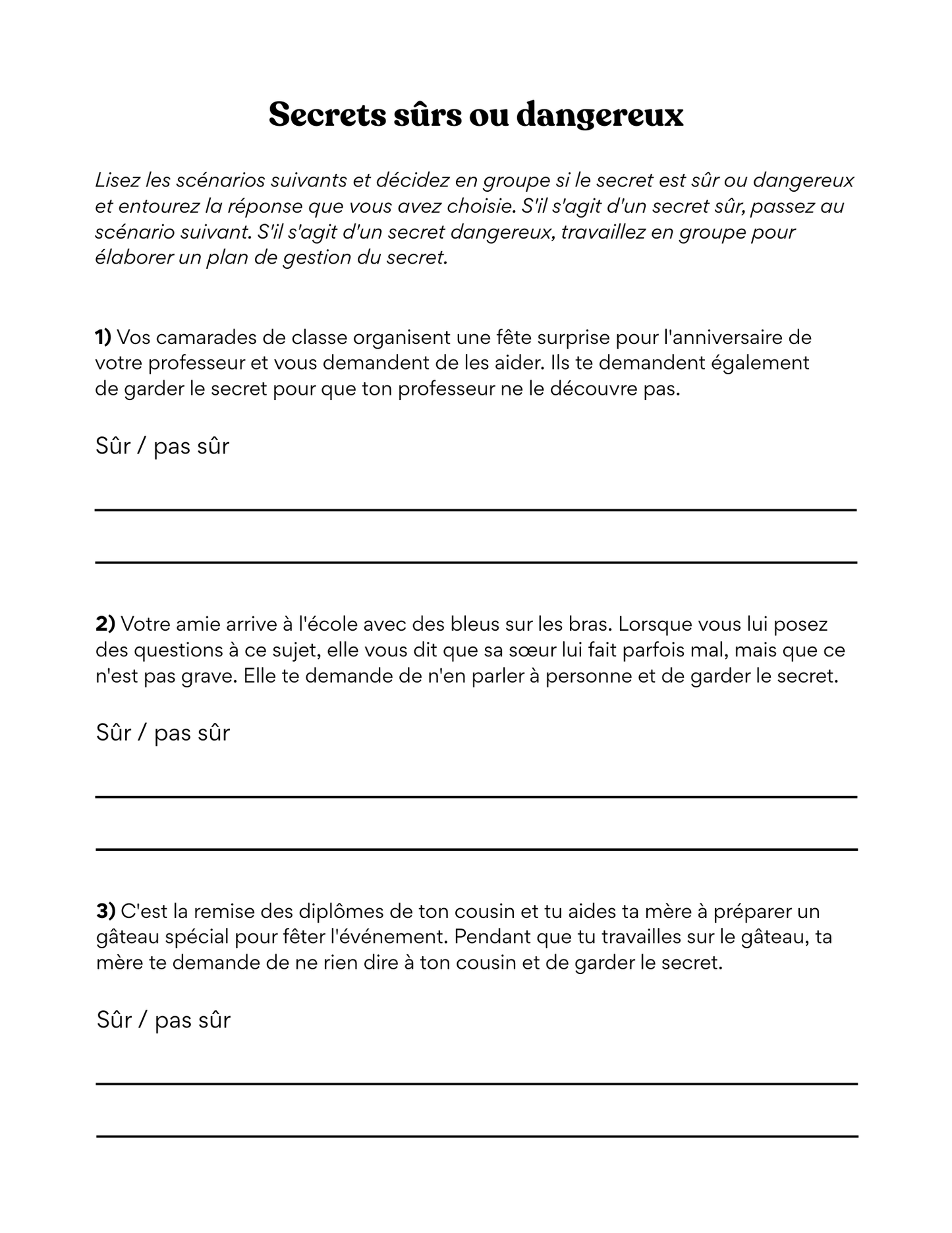 Plan de cours 2: Les personnes de confiance