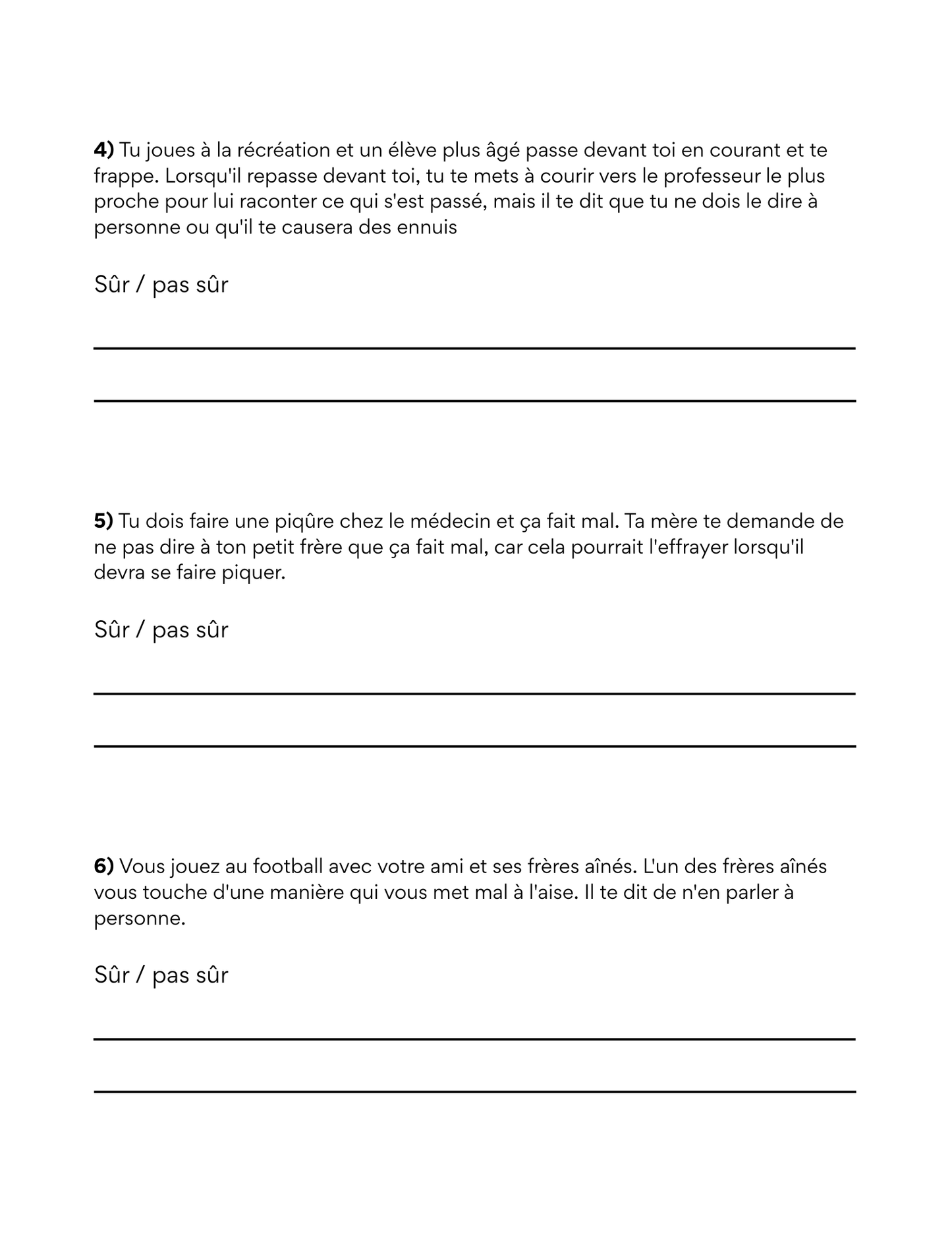 Plan de cours 2: Les personnes de confiance