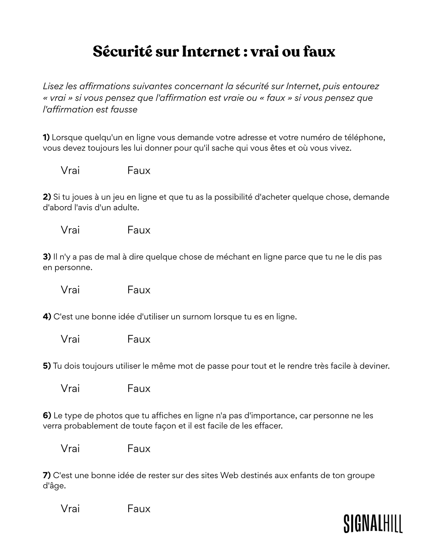 Plan de cours 3: La sécurité sur Internet