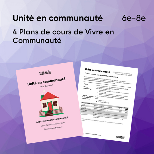 Unité de vie en communauté - Ensemble de plans de cours (4 plans de cours)