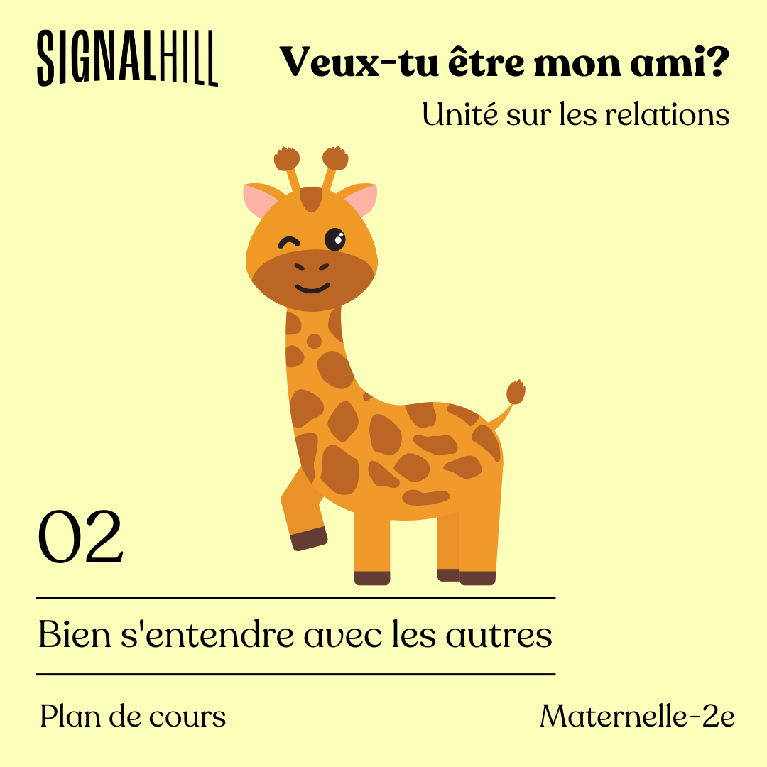 Plan de cours 2: Bien s'entendre avec les autres