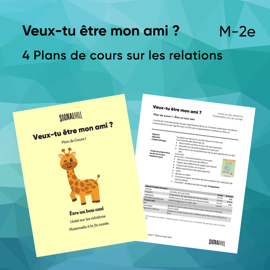 Veux-tu être mon ami?  - Ensemble de plans de cours (4 plans de cours)