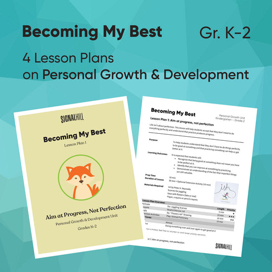 Becoming My Best - Lesson Plan Bundle (4 Lesson Plans)