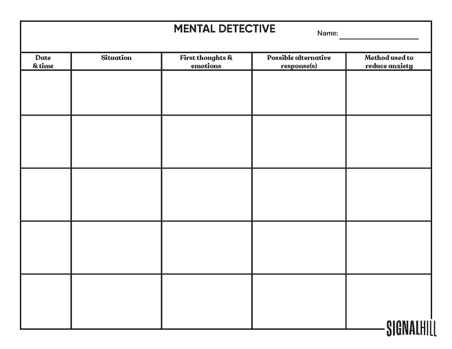 Lesson Plan 4: Anxiety, Part II