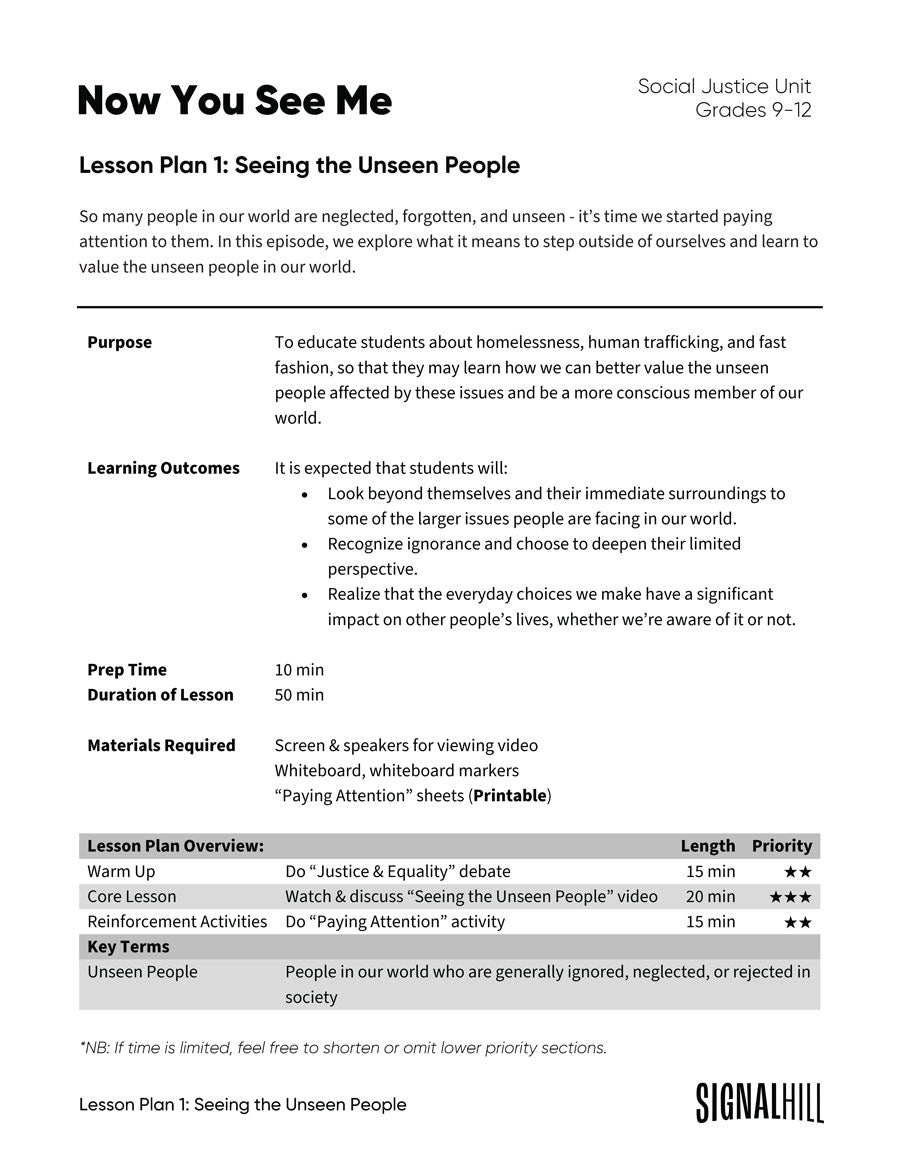 Now You See Me - Lesson Plan Bundle (4 Lesson Plans)
